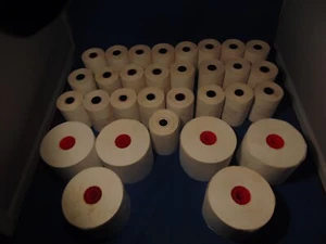 PAPER ROLLS-6 LARGE & 25 SMALL WHITE,BLANK ( ADDING MACHINE ) - Picture 1 of 4