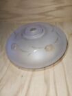 VINTAGE CEILING LIGHT FIXTURE GLOBE - FROSTED GLASS 8 INCH Floral Fluted Flower