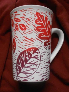 2017 Starbucks 11 Oz Kaffeebecher Tasse Fall Leaves Lila & Orange - Bild 1 von 4