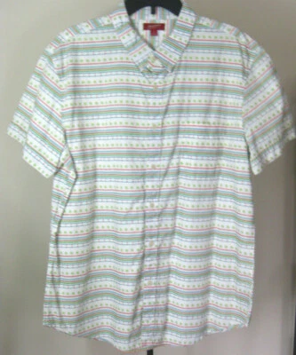 NUEVO CON ETIQUETAS Para hombres ARIZONA JEAN Camisa Abotonada SS XL Multicolor Rayas 100% Algodón Foto 1 de 4