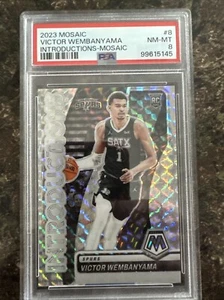 2023-24 Mosaic Victor Wembanyama Introductions Mosaic Prizm Rookie RC #8 PSA 8 - Picture 1 of 2