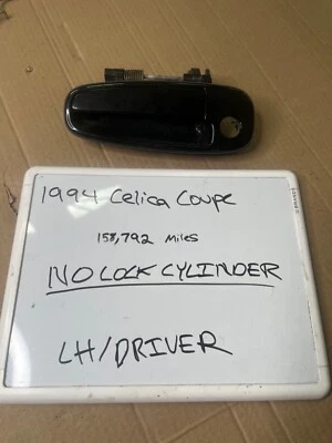1994-1999 Toyota Celica LH/Driver Exterior Door Handle BLACK (Finished)-Used OEM - Image 1 of 4