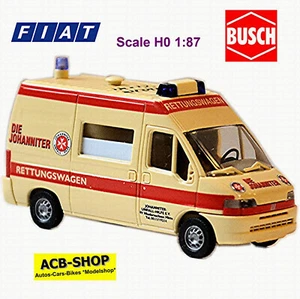 Fiat Ducato B Ambulanza I Johanniter RV Niedersachsen Centro 1:87 Busch - Foto 1 di 6