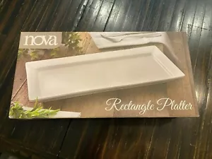 Nova White rechteckige Platte - Webverteiler - große weiße moderne Platte - Bild 1 von 10
