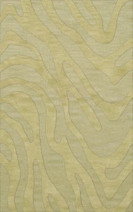 Green Swirls Lines Stripes Transitional Area Rug Animal Print DV2 - Picture 1 of 12