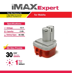 Batería 12V 2Ah NiMh para Makita 1200, 1201, 1201A, 1202, 1202A, 192271-4 - Imagen 1 de 5