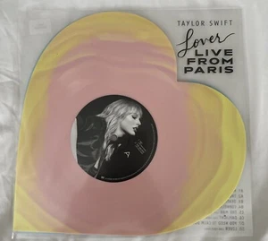 Taylor Swift Lover (Live From Paris) Heart Shaped Vinyl - IN HAND - Picture 1 of 6
