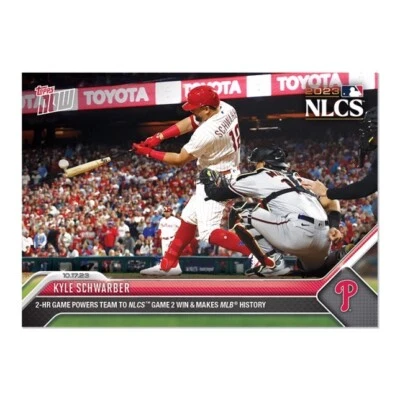 2023 NLCS MLB Topps NOW 1012 KYLE SCHWARBER PHILADELPHIA PHILLIES - Image 1 of 2