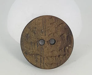 1 Pair of Vintage Wooden design 25mm Domcord # H2933 Washable Sewing Buttons - Bild 1 von 6