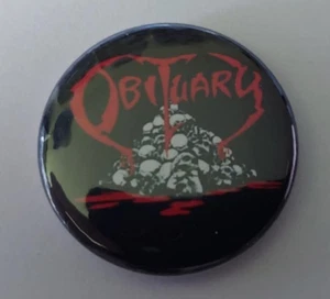 1x Obituary Button Death Metal Heavy Metal 666 - Picture 1 of 1