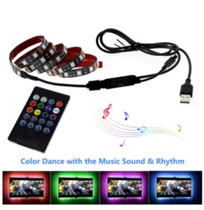 USB LED Strip Light 5050 RGB 5V DIY Flexible RGB LED Ribbon For TV Backlight - Picture 1 of 13