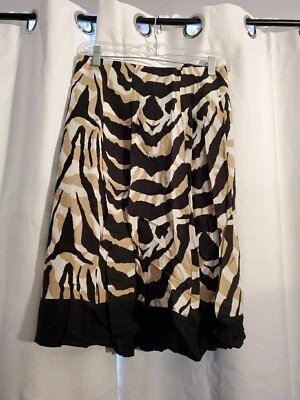 Falda patinadora East 5th para mujer negra plisada línea A 18 34" w 25" l Foto 1 de 4