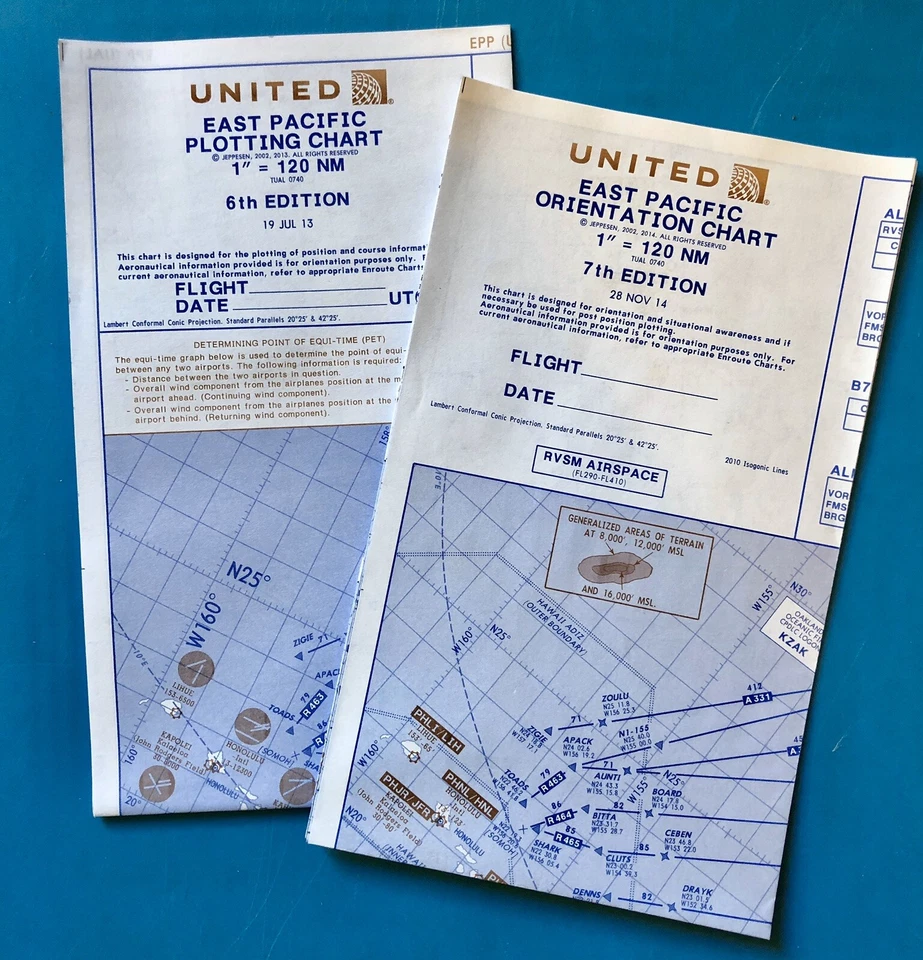 2 UNITED PILOT CHARTS— EAST PACIFIC/HAWAII - Image 1 of 1