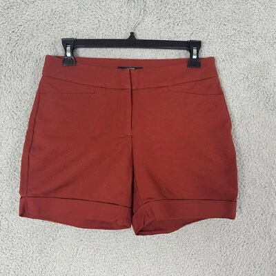 Apt 9 Essentials Chino Pantalones Cortos Mujer Adolescente 2 Rojo Dobladillo Enrollado Elástico tiro bajo Foto 1 de 4