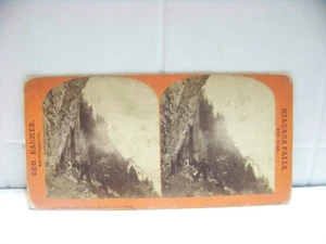 Geo Barker Niagra Falls Nueva York 486 Biddle Stairs Cave of Wind tarjetas de vista estéreo - Imagen 1 de 5
