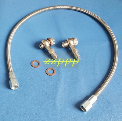 AUDI TT MK1 S3 8N 225 1.8T BAM APX K04 TURBO OIL FEED BRAIDED PIPE 06A145778P - Image 1 of 2