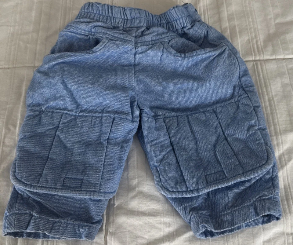 Pantalones De Colección Azul Luna Bebé Azul Adorable Talla 6 Meses Tela Importada Unisex Foto 1 de 4