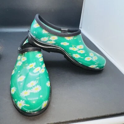 Sloggers Rain Garden Shoe Sz 10 Daisy Green Waterproof - Image 1 of 4