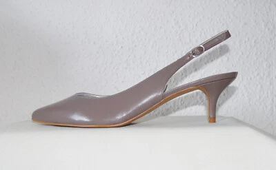 Neu Edle Sling-Pumps BC Best Connections Gr. 40/6,5 Grau Echt-Leder von Heine - Bild 1 von 4