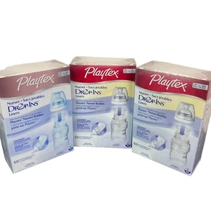 Playtex Baby Drop-Ins Liners - 3 Packs of 50 4oz. (150 total) Same Day Shipping - Picture 1 of 2