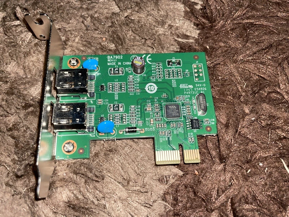 OEM Lenovo Dual Port IEEE 1394 PCI FireWire Controller Card BA7902 89Y1712 - Image 1 of 2