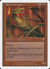 MtG x1 Shivan Dragon - 7th Edition - Magic the Gathering Rare