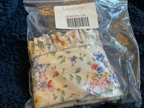 Longaberger Liner- BREAD- Spring Floral- 24759138 Cover
