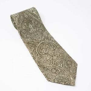 Structure Le Collezioni Green Geometric 100% silk tie 56" length 4" wide - Picture 1 of 7