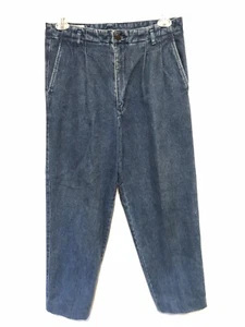 Vintage Pierre Cardin Diffusion Pleated High Rise Denim Jeans 34 L - Picture 1 of 8