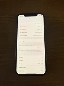Apple iPhone 12 64GB - Carrier Unlocked Minor Wear Black MGH63LL/A - Afbeelding 1 van 7