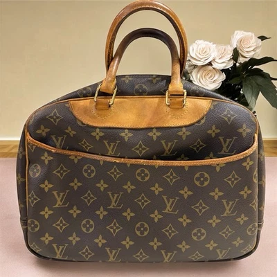 Louis Vuitton Deauville Top Handle Bag Brown Canvas - Image 1 of 4