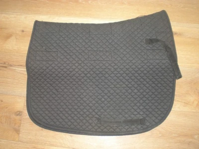 Fleeceworks Black Dressage Pad With Removable Sheepskin Inset Panels - Image 1 of 4