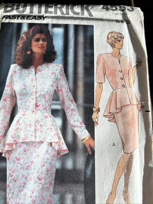 butterick patterns 4553 Misses Top And Skirt Sz 6-8-10 - Image 1 of 3
