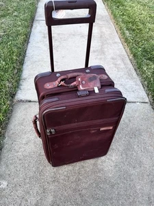 Briggs & Riley Ballistic Nylon 22" Expandable Wheeled Carry-On Suitcase Burgundy - Picture 1 of 24