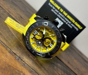 Invicta Pro Diver 24162 Men's Yellow Dial Chronograph Quartz Watch 50mm - Picture 1 of 5