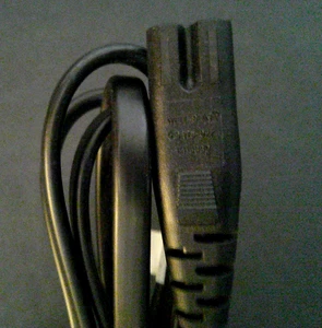 WELL SHIN WS-027, E115330 (6 ft) Black - 125V-10A, 2-Prong, AC Power Cord - Picture 1 of 1