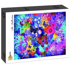 Grafika 1500 Piece Jigsaw Puzzle - Flowers & Butterflies - Picture 1 of 1