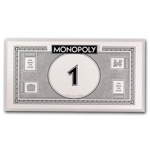 2024 Samoa Monopoly Currency 5 Gram Silver Foil Note - Picture 1 of 5