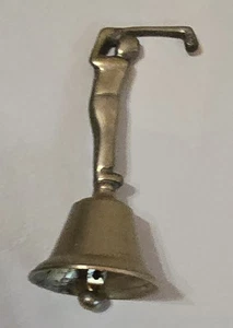 5" Vintage massive Messing Golf Mann Golf Glocke minimalistisches Design - Bild 1 von 5