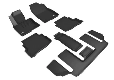 Floor Mats Custom Fit Liners All-Weather Black 1st-3rd Row fits 16-23 Mazda CX-9 - Image 1 of 4
