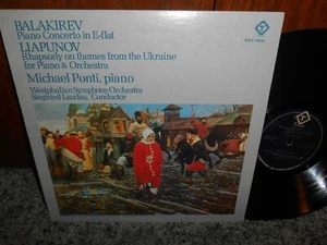 MICHAEL PONTI Piano QUAD - Balakirev Concerto / Liapunov Rhapsody CLASSICAL LP - Picture 1 of 3