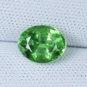 2.89 Cts Beautiful Luster Green Natural Tsavorite Green Garnet - Oval Gemstone - Picture 1 of 3
