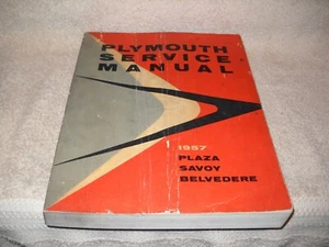 Mopar 1957 Plymouth Belvedere Savoy Plaza manual de servicio bonito - Imagen 1 de 3