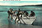 California Pc. 'The Life Guards, Venice, Ca.' Boat. Seven Lifeguards. Wb. Unp