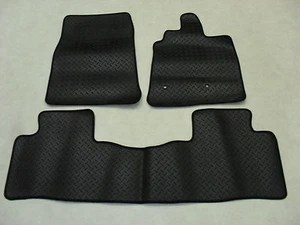 Fits Mitsubishi Shogun SWB 2007-on Fully Tailored Deluxe RUBBER Car Mats Black - Picture 1 of 12