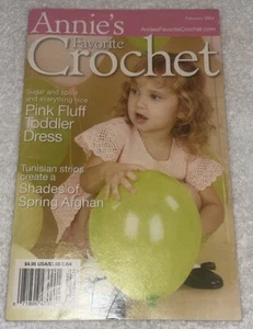 Annie's Favorite Crochet Feb 2004 Pink Fluff Toddler Dress/Shades Of Spring Afgh - Picture 1 of 5