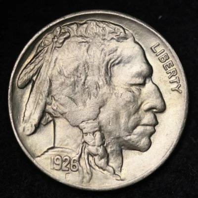 Монета номиналом 5 центов 1926 с изображением буйвола ВЫБОР BU БЕСПЛАТНАЯ ДОСТАВКА E333 KLM - Изображение 1 из 2