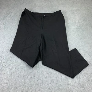 Jeno Neuman Pants Womens 20W Black High-Rise Elastic Waist Straight Leg Stretch - Picture 1 of 9