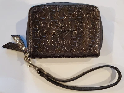 Guess Brown Wristlet Card Holder Wallet 5 X 4 - Image 1 of 4