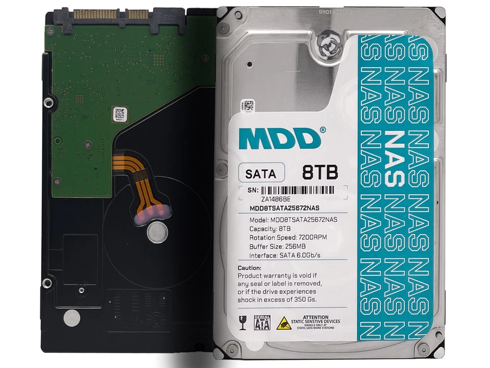MDD 8TB 7200RPM 256MB Cache SATA 6.0Gb/s 3.5" NAS Hard Drive - 3 Year Warranty - Image 1 of 4